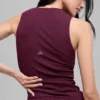 Camiseta de tirantes «En Pointe» de canalé - Burdeos