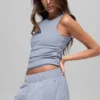 Camiseta de tirantes «En Pointe» de canalé - Escarcha invernal