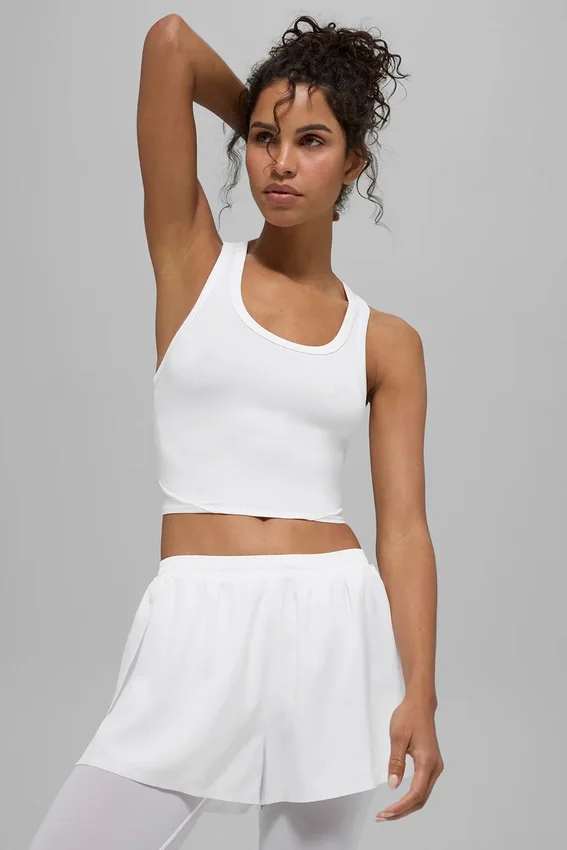Camiseta de tirantes Front Runner de malla - Blanca