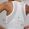Camiseta de tirantes Front Runner de malla - Blanca