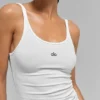Camiseta de tirantes Prosper de canalé - Blanca