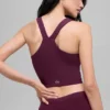 Camiseta de tirantes Real Bra con sujetador integrado y estampado con Airbrush - Burgundy