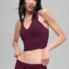 Camiseta de tirantes Real Bra con sujetador integrado y estampado con Airbrush - Burgundy