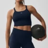 Camiseta de tirantes sin costuras con canalé «Favorite Bra» - Azul marino