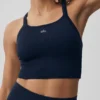 Camiseta de tirantes sin costuras con canalé «Favorite Bra» - Azul marino