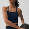 Camiseta de tirantes sin costuras con canalé «Favorite Bra» - Azul marino