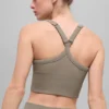 Camiseta de tirantes sin costuras con canalé «Favorite Bra» - Cacao claro
