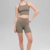Camiseta de tirantes sin costuras con canalé «Favorite Bra» - Cacao claro