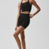 Camiseta de tirantes sin costuras con canalé «Favorite» - Negro