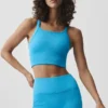 Camiseta de tirantes sin costuras con canelado «Favorite Bra» - Azul celeste