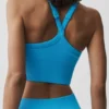 Camiseta de tirantes sin costuras con canelado «Favorite Bra» - Azul celeste