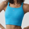 Camiseta de tirantes sin costuras con canelado «Favorite Bra» - Azul celeste