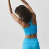 Camiseta de tirantes sin costuras con canelado «Favorite Bra» - Azul celeste