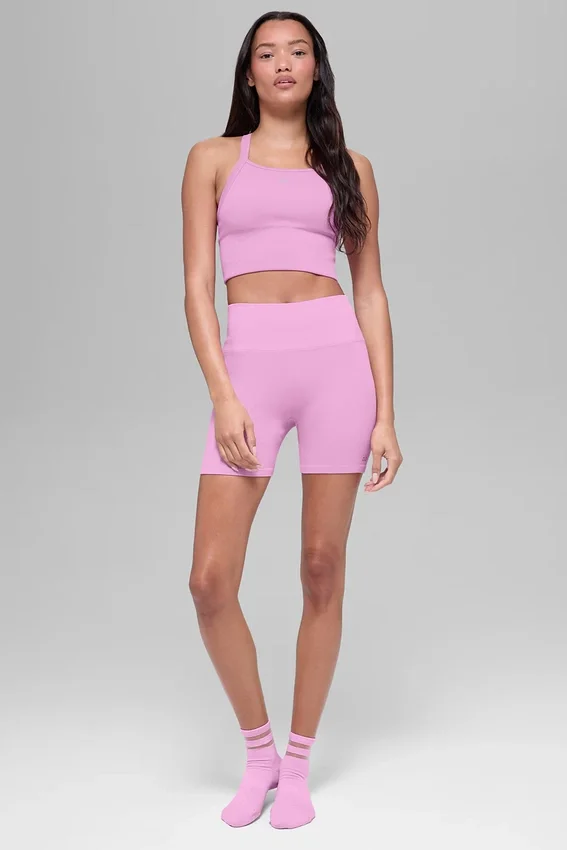 Camiseta de tirantes sin costuras con ribete acanalado «Favorite Bra» - Rosa Candy Heart