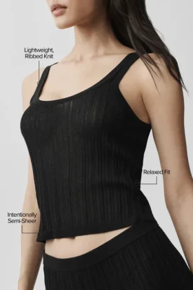 Camiseta de tirantes Sweater Sunlit – Negro