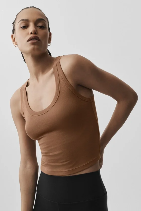 Camiseta de tirantes Timeless - Marrón bronceado