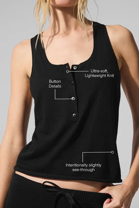 Camiseta de tirantes tipo Henley «Supernatural» - Negro