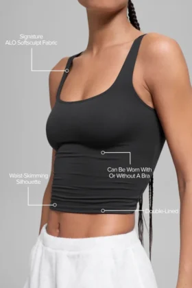 Camiseta sin mangas Alo Softsculpt Precision – Negro