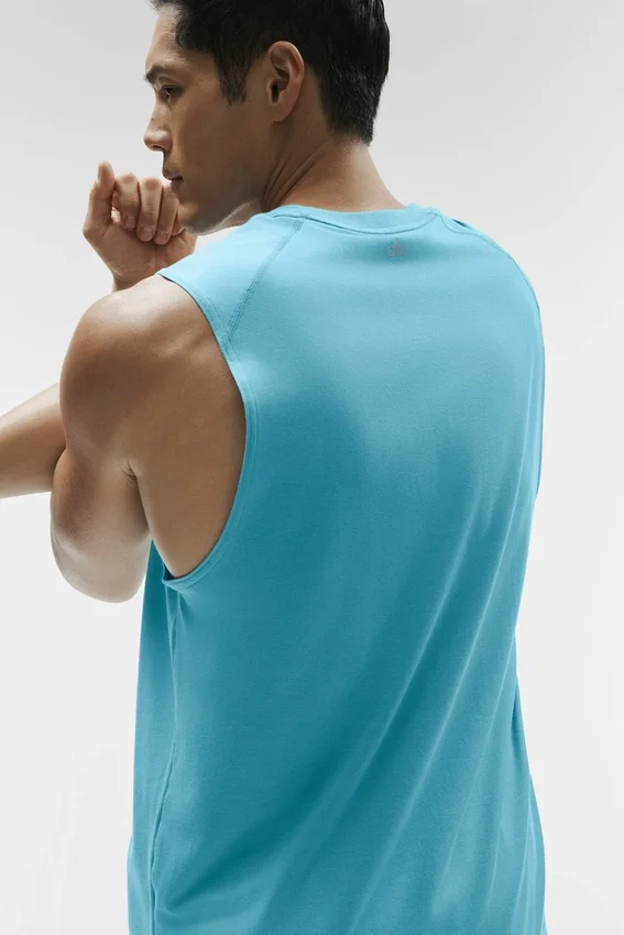 Camiseta sin mangas Alo Vapor Muscle Tank - Blue Breeze