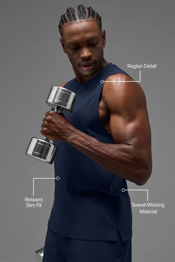 Camiseta sin mangas Alo Vapor Muscle Tank - Navy