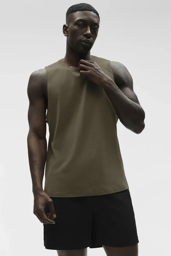 Camiseta sin mangas Alo Vapor Muscle Tank - Olive Tree