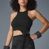 Camiseta sin mangas Revelation de punto acanalado Ribbed Alosoft - Negro