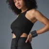 Camiseta sin mangas Revelation de punto acanalado Ribbed Alosoft - Negro