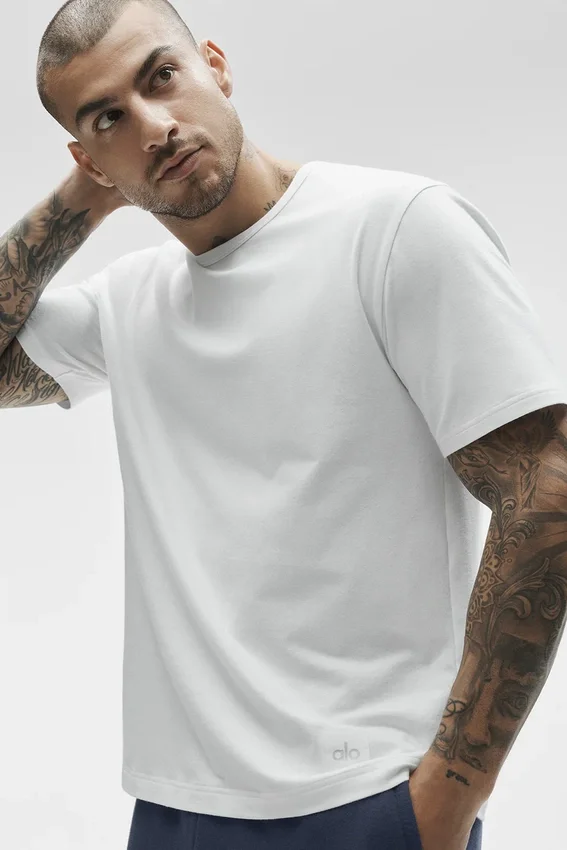 Camiseta urbana Essential de manga corta - Blanco