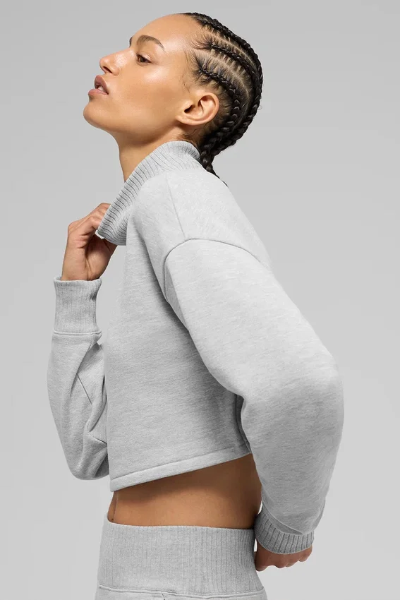 Capa corta «Serenity» — Gris jaspeado deportivo
