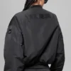Cazadora bomber Urbanite de piel sintética - Negro/Marfil