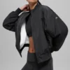 Cazadora bomber Urbanite de piel sintética - Negro/Marfil