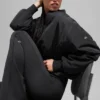 Cazadora bomber Urbanite de piel sintética - Negro/Marfil