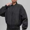 Cazadora bomber Urbanite de piel sintética - Negro/Marfil
