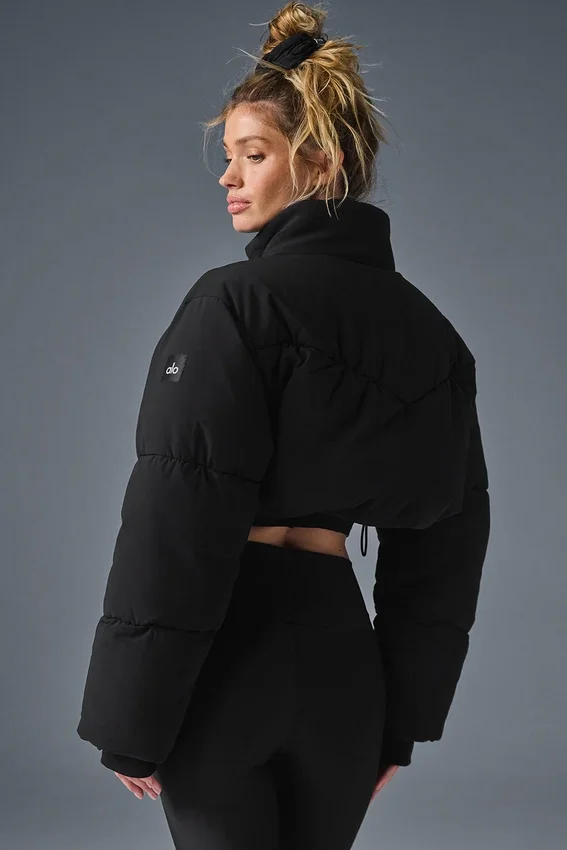 Chaqueta acolchada con corsé Main Act - Negro