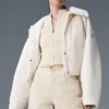 Chaqueta acolchada «Cozy Escape» de sherpa - Marfil/Marfil