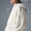 Chaqueta acolchada «Cozy Escape» de sherpa - Marfil/Marfil