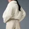 Chaqueta acolchada «Cozy Escape» de sherpa - Marfil/Marfil