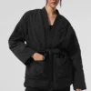 Chaqueta acolchada cruzada «Urbanite» - Negro