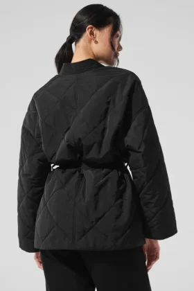 Chaqueta acolchada cruzada «Urbanite» – Negro