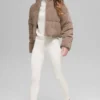Chaqueta acolchada de micropanera de ensueño - Chai Latte