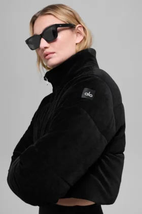 Chaqueta acolchada «Dreamy» de micropana - Negro