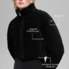 Chaqueta acolchada «Dreamy» de micropana - Negro