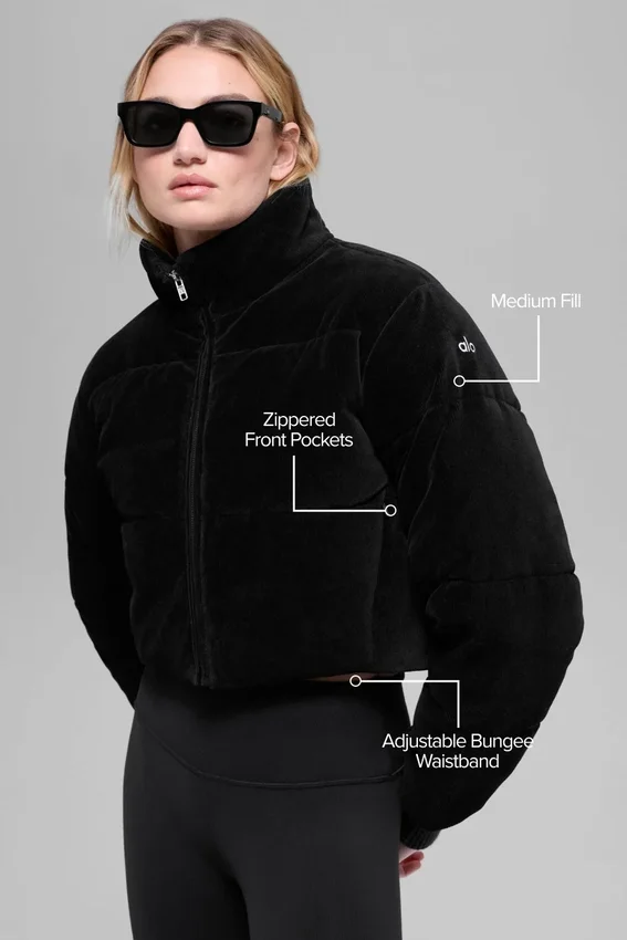 Chaqueta acolchada «Dreamy» de micropana - Negro