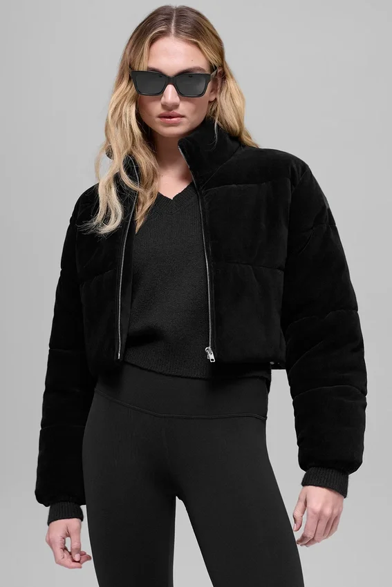 Chaqueta acolchada «Dreamy» de micropana - Negro
