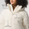 Chaqueta acolchada Glacier - Marfil