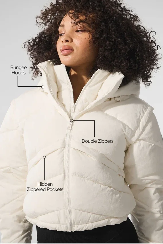 Chaqueta acolchada Glacier - Marfil