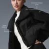 Chaqueta acolchada Sherpa Cozy Escape - Negro/Negro