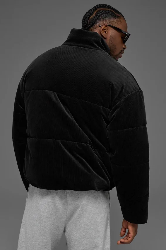 Chaqueta acolchada Stage de pana - Negro