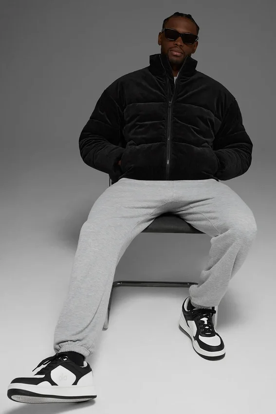 Chaqueta acolchada Stage de pana - Negro