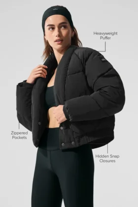 Chaqueta acolchada Stargazing – Negro